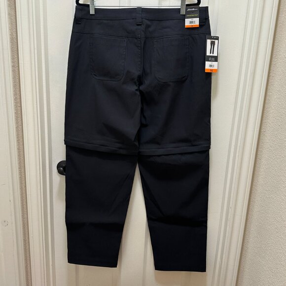 Eddie Bauer Women's Convertible Pant Size 16 Black Adjustable Length UPF 50+ NEW - Picture 12 of 15